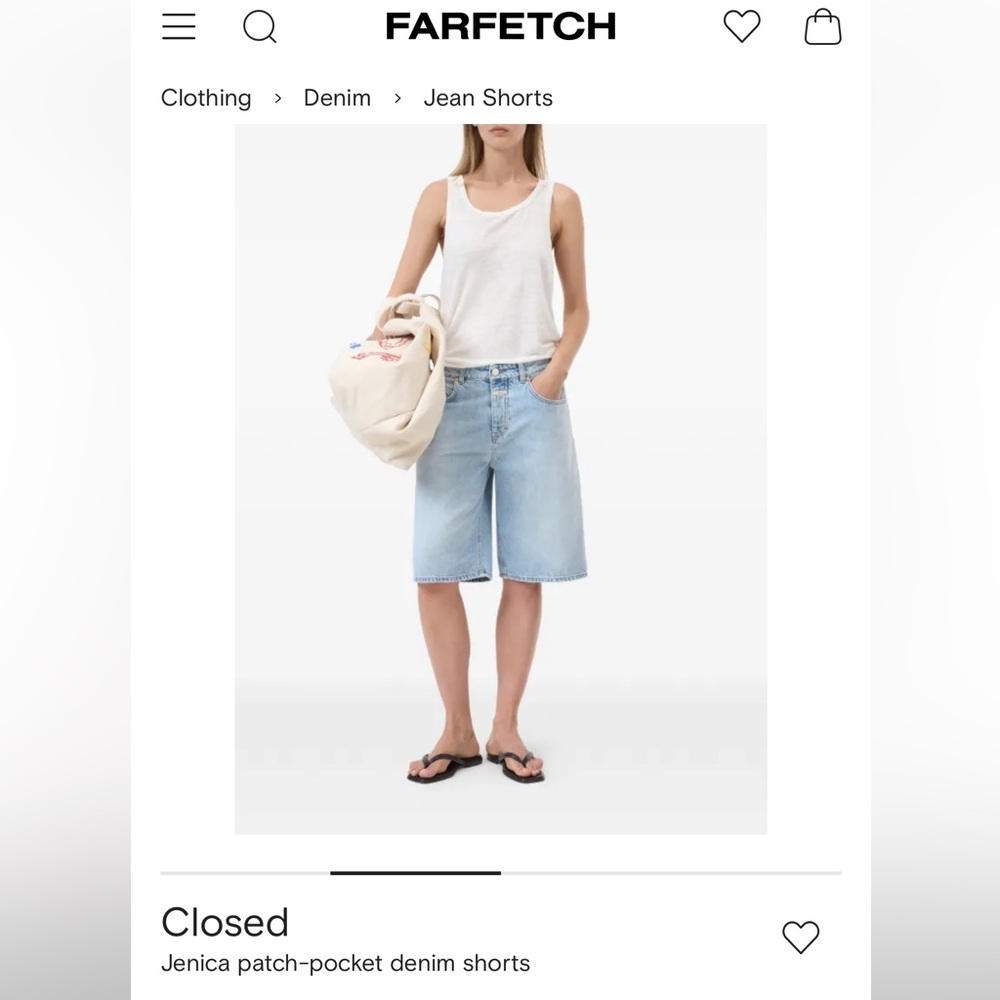 Closed long denim shorts